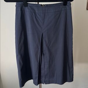 Paris designer Anne Willi’s navy skirt